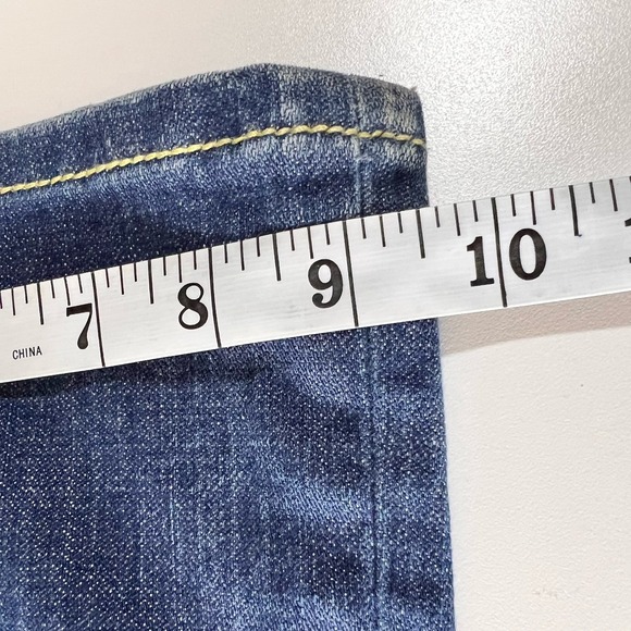 Yanuk Womens Jeans 31 Dreamer Stitch Flare Designer Stitching Medium Wash - Picture 9 of 14